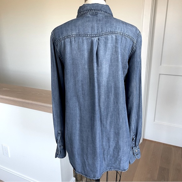 Buffalo David Bitton Women’s Dark Wash Denim long sleeve button down, size S - Picture 3 of 5